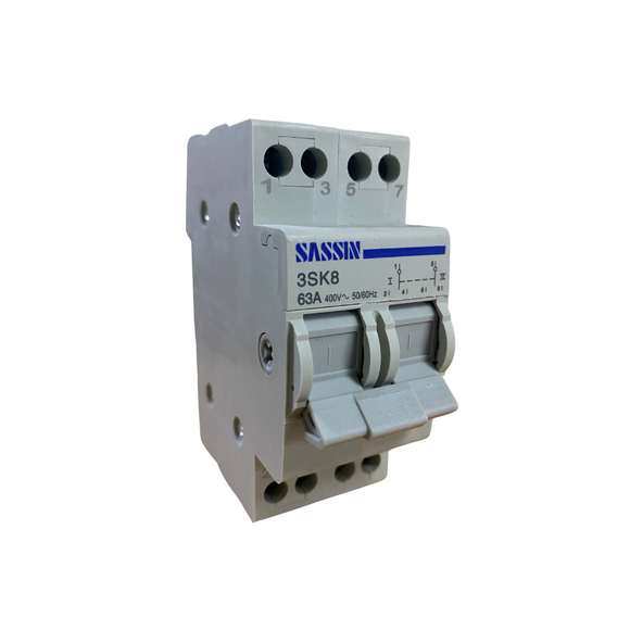 3SK8 2P 63A 400 V Change-over Switch - Online Electrical