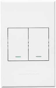 3VW102 2Lever 1x 2way + 1xBell Press Switch 100x50mm White Veti3 - Online Electrical