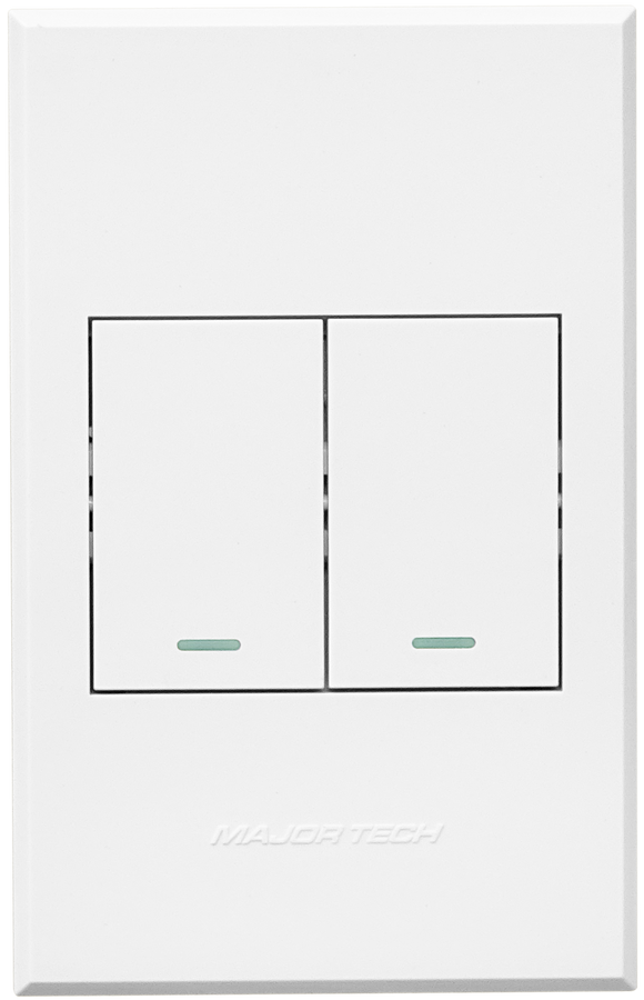 3VW122 2Lever 2Way Switch 100x50mm White Veti3 - Online Electrical