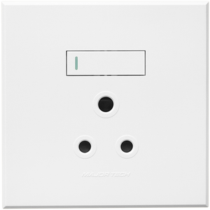 3VW21 1x16A Single Socket Outlet 100x100mm White Veti - Online Electrical