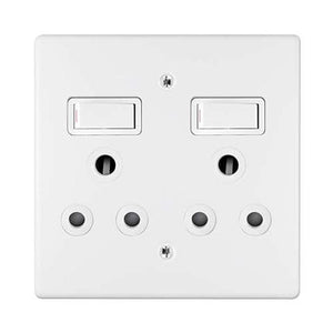 Double Switch Socket + Cover 4X4 Crabtree 18063/101 - Online Electrical