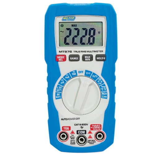 MT876 True RMS 600A AC/DC Digital Multimeter C/w Temp - Online Electrical