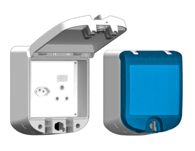 PSO-2 Stealth IP65 Double Industrial weatherproof Socket 040-955 - Online Electrical