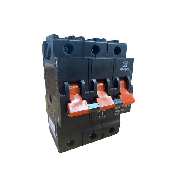 QF-3(26MM)100A T/P 6KA Orange Toggle - Online Electrical