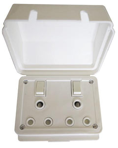 Switch Socket Double Industrial weatherproof - Online Electrical