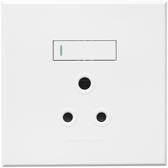 3VW21 1x16A Single Socket Outlet 100x100mm White Veti