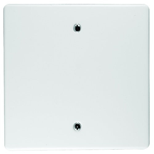Blank Cover Plate 4X4 White Steel