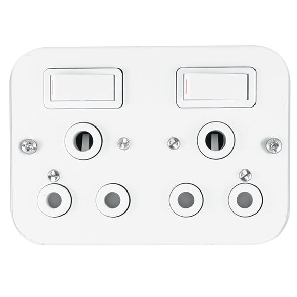 Double Industrial Switch Socket 16A Crabtree