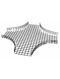 Wire Mesh Cable Tray 100x50MM 4Way Crossover, 90° R450